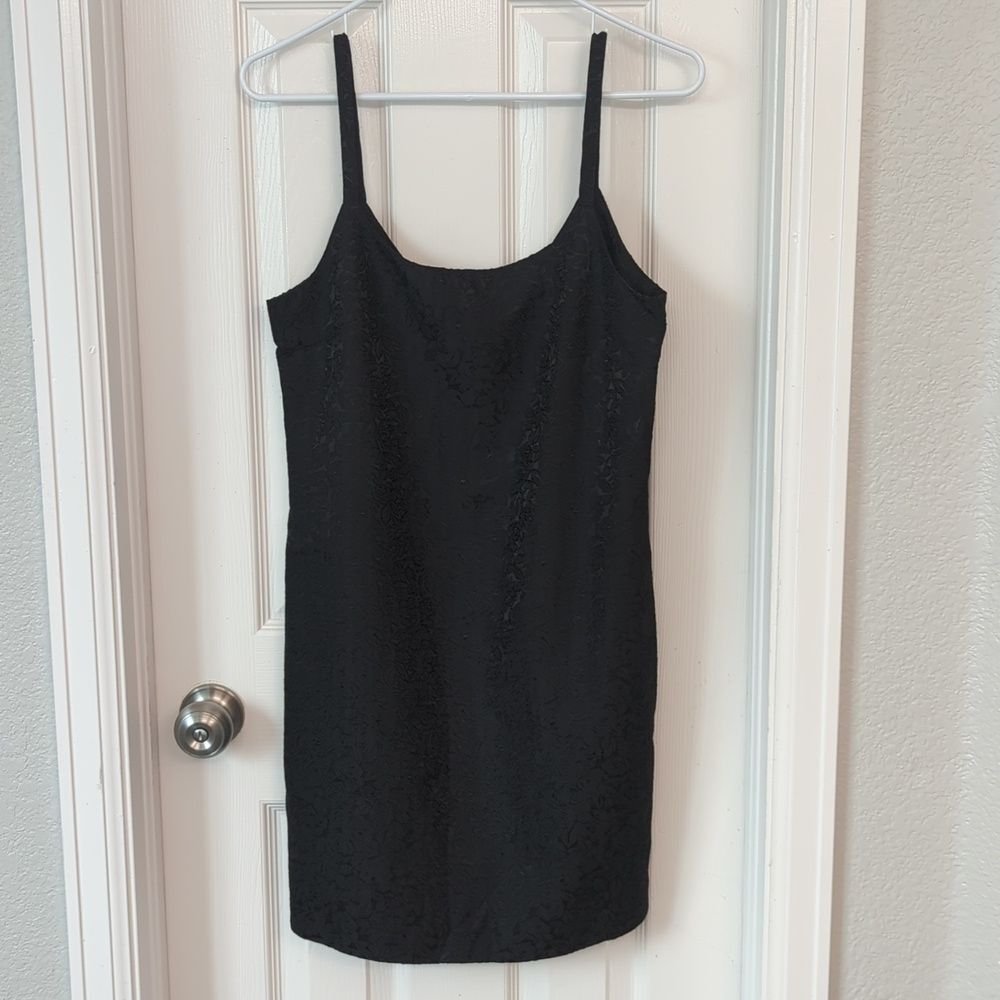United Colors of Benetton vintage 80s black dress size M Goth